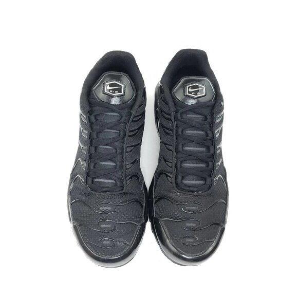 Nike Air Max Plus Tn Mens Sneakers Black Mesh Leather Size 8.5 - Picture 4 of 12